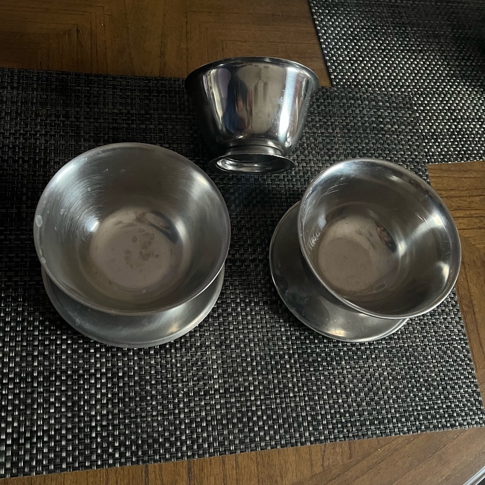 Set of Vollrath Stainless Steel cups